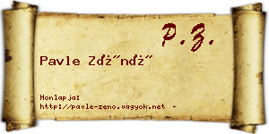 Pavle Zénó névjegykártya